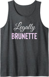 Bailey Bear Apparel Legally Brunette Lawyer Attorney Law School Tank Top - Dark Heather Grey