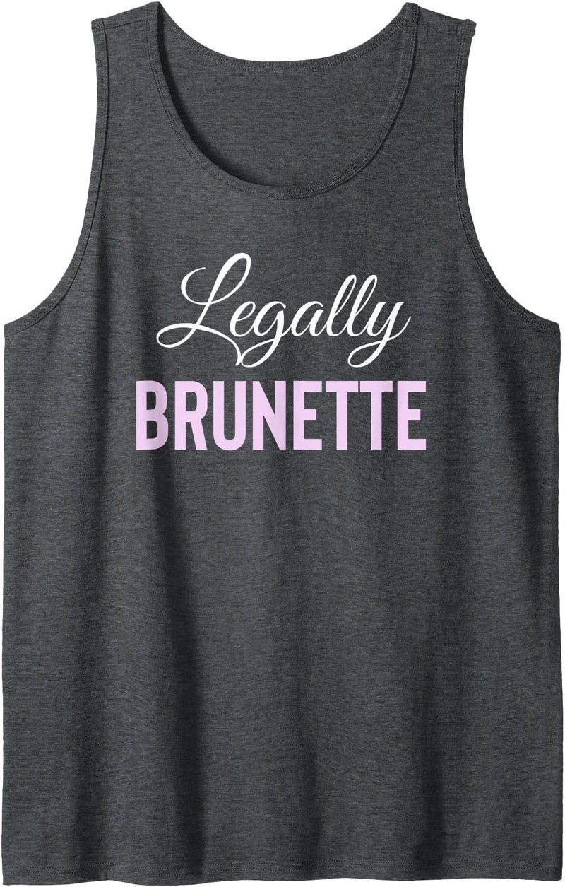 Bailey Bear Apparel Legally Brunette Lawyer Attorney Law School Tank Top - Dark Heather Grey