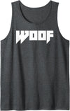 Mens WOOF Gay Men Bear Daddy Pride LGBTQIA+ Metal Funny Novelty Tank Top - Dark Heather Grey