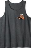Vintage Funny Cool Pig Chef BBQ Season Men Dad Smokin' Meats and Clapping Cheeks BBQ Funny Pig Chef 2 Sided Tank Top - Dark Heather Grey