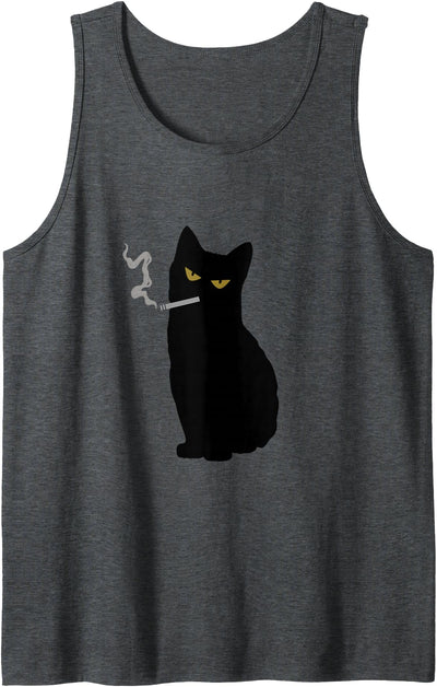 Smoking Cat - Bad Cat - Rebel Cat Gifts Rebel Smoking Bad Black Cat Funny Black Cat Gifts Tank Top