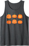Marvel Halloween Avengers Pumpkin Characters Grid Tank Top - Dark Heather Grey