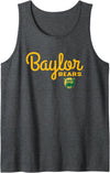 Elite Authentics Baylor Bears Iconic Script Logo Officially Licensed Tank Top - Dark Heather Grey