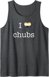 Gay Chub T-shirts I Love Chubs Design for Gay Men Bears who Love Chubs Tank Top - Dark Heather Grey