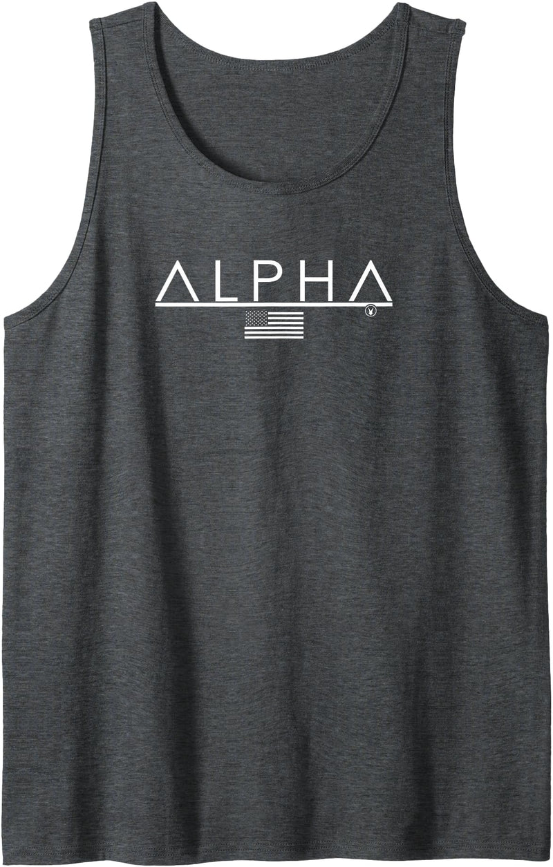 ALPHA Gym Rabbit Workout Bodybuilding Fitness Tank Top in Dark Heather Grey