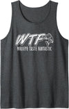Funny Walleye Fishing Outfit for Men and Women Walleye Fishing WTF Walleye Taste Fantastic Tank Top - Dark Heather Grey