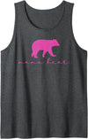 Mama Bear Shirt Cute Mothers Day Gift Pink Tank Top - Dark Heather Grey