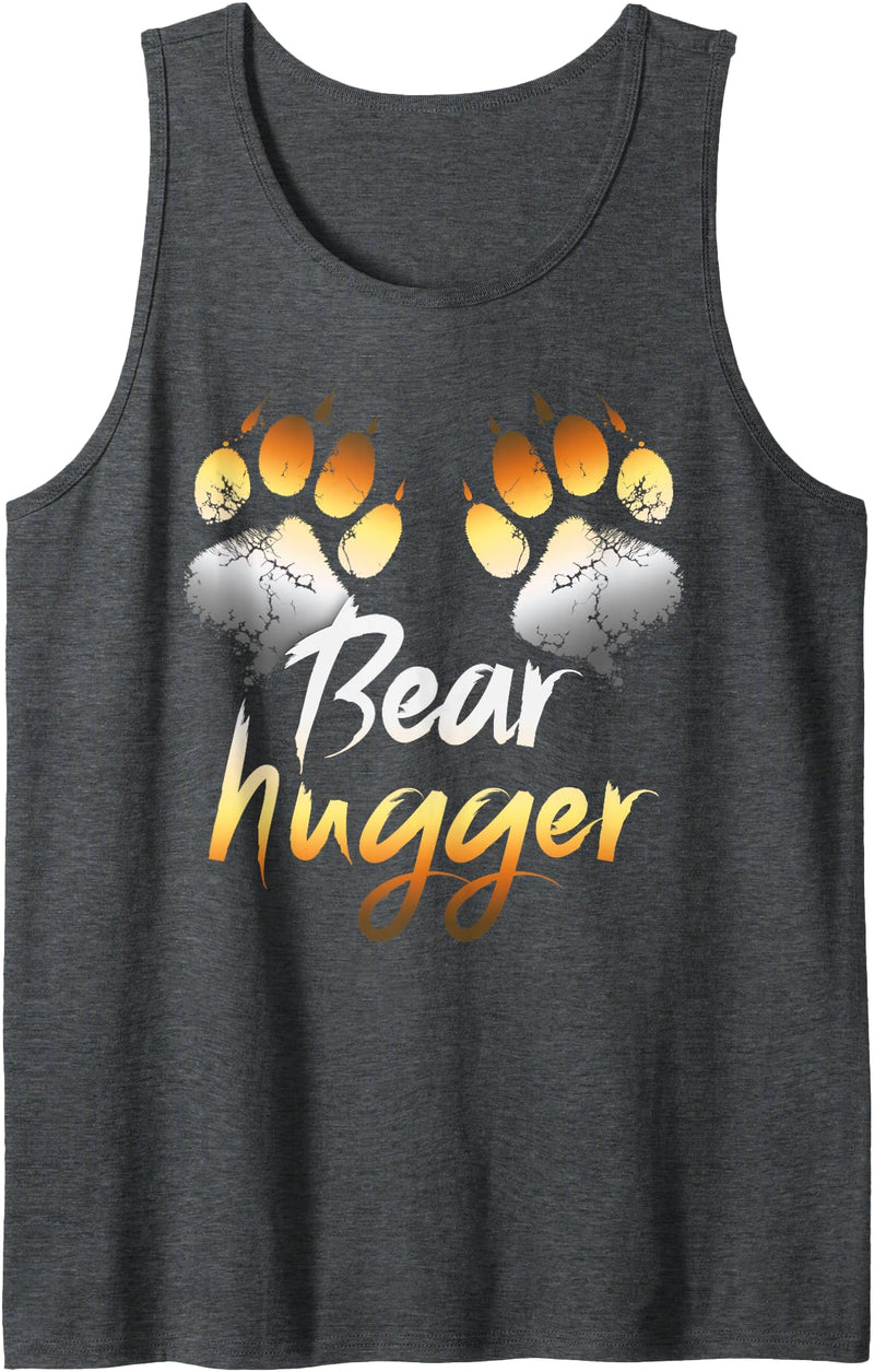 Bear Gay Pride by Content Design Studio Mens Bear Paws, Bear Flag, Gay Bear Pride, Bear Community Tank Top - Dark Heather Grey