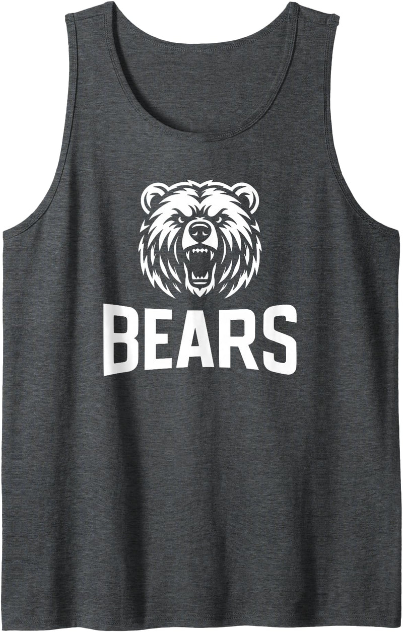 Utopia Sport Mascots Shop Bears Mascot 2 for Players and Fans Tank Top - Dark Heather Grey