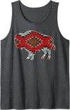 Country Girl Big Ray Designs Arizona Buffalo Aztec Indian Southwestern Pattern Vintage Tank Top - Dark Heather Grey