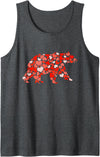 LOVIMALS Animal Love with Little Hearts Polar Bear Lovers Tank Top - Dark Heather Grey