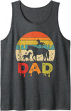Funny Horse Lovers Fathers Day Costume for Men Drip Sunset Horse Dad Grandpa Father's Day Mens Womens Tank Top - Dark Heather Grey