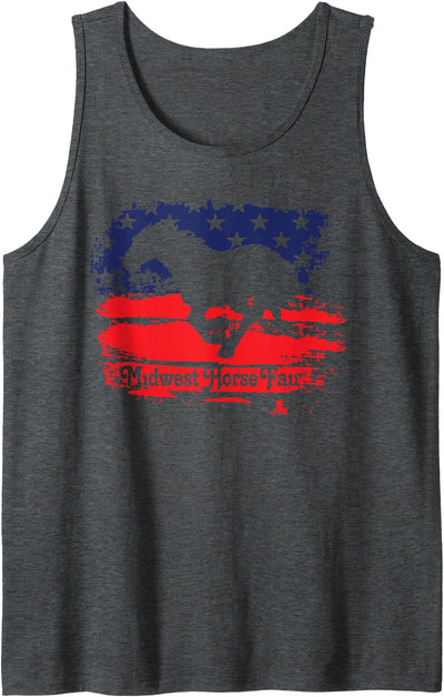 Midwest Horse Fair Red/White/Blue Flag Tank Top