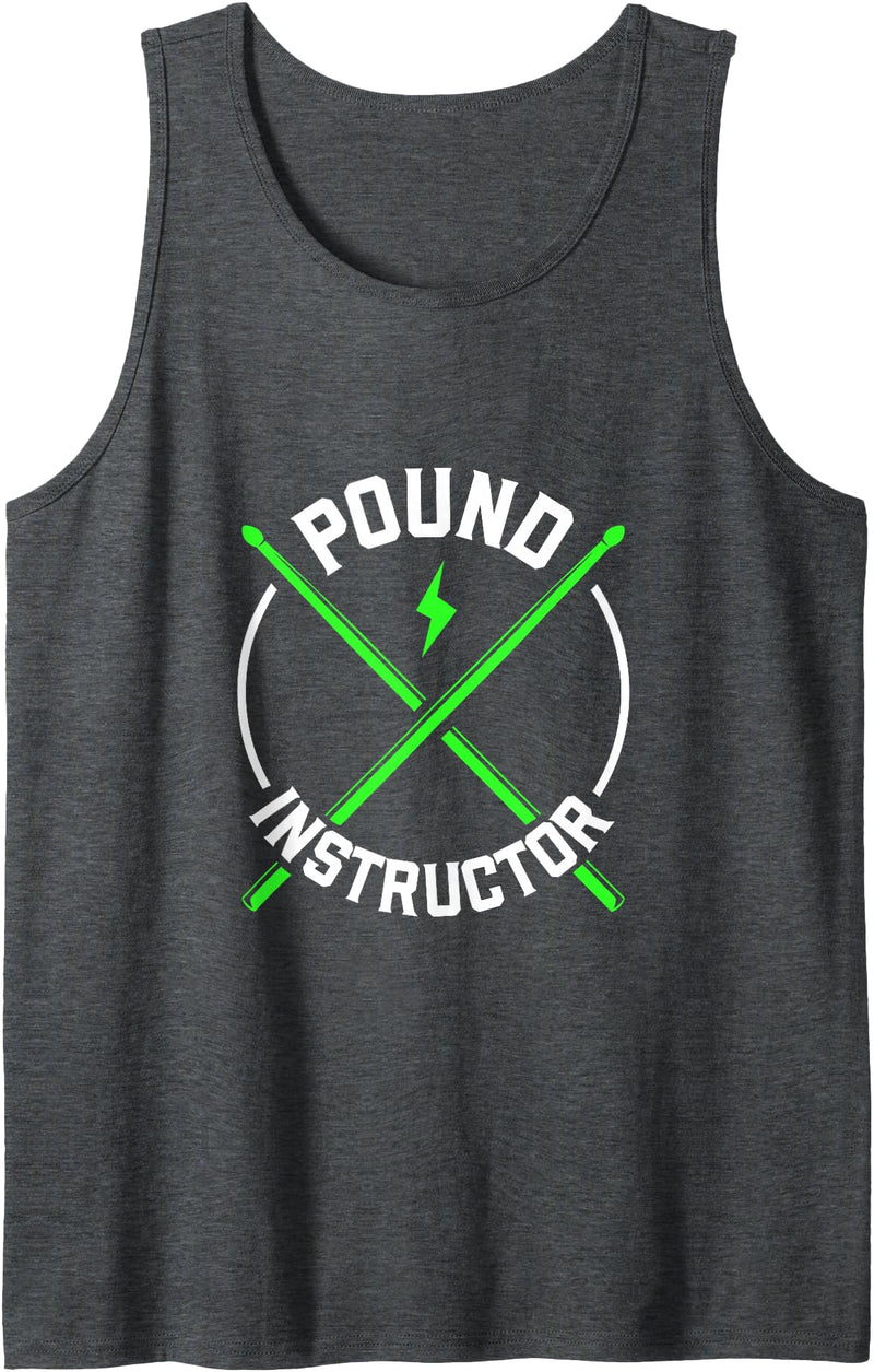 Pound Fitness clothing and designs Pound Instructor - Pound Fitness Tank Top - Dark Heather Grey