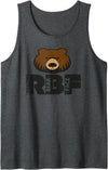 Bearsleeve Mens RBF Resting Bear Face Bear Pride Tank Top - Dark Heather Grey