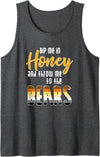Gay Bear Community Mens Dip me in Honey and Throw me to the Bears - Funny Gay Pride Tank Top - Dark Heather Grey