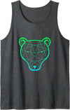 PV247 bear on the hunt Bear grizzly bear brown bear mighty bear paw hunter wild Tank Top - Dark Heather Grey