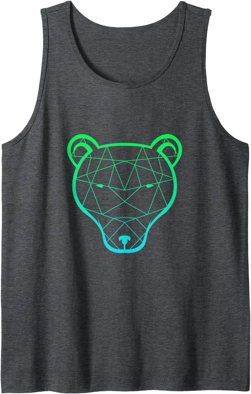 PV247 bear on the hunt Bear grizzly bear brown bear mighty bear paw hunter wild Tank Top - Dark Heather Grey