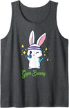 Gym Bunny Unisex Fitness Rabbit Lover Gym Workout Tank Top in Dark Heather Grey