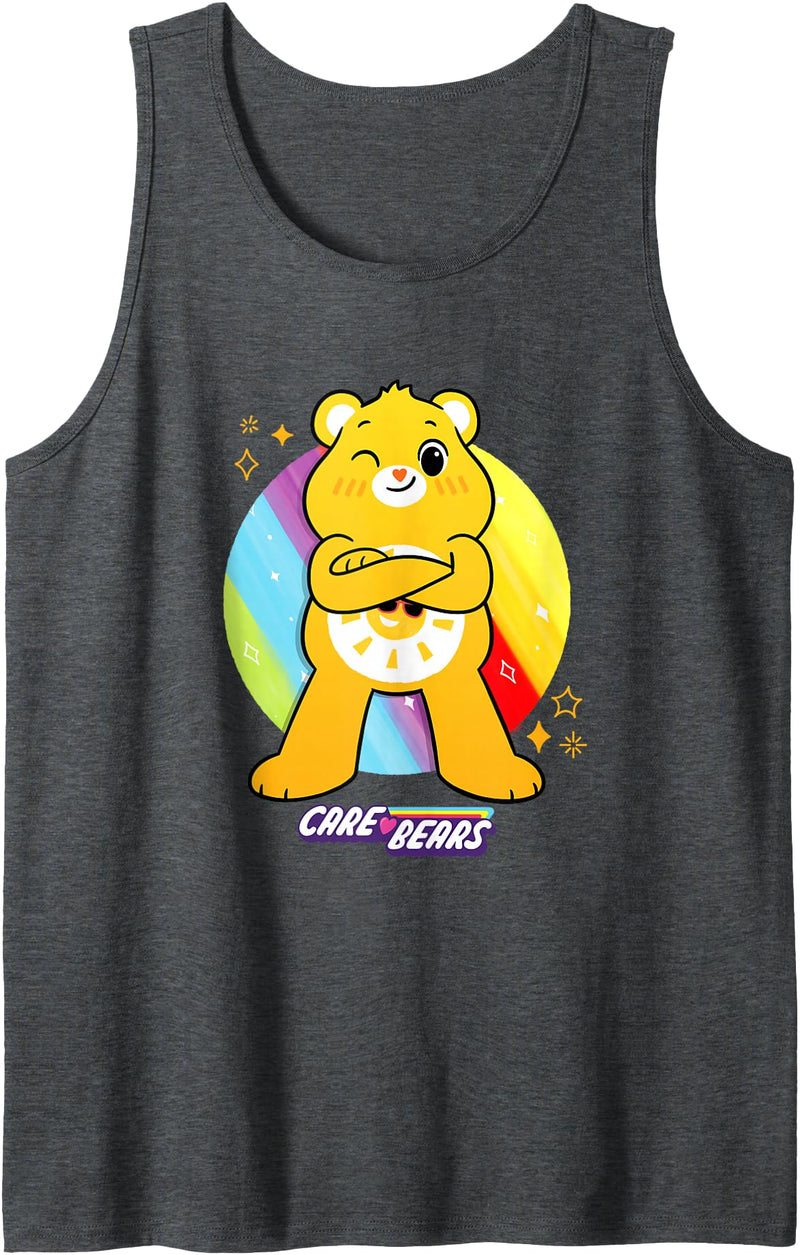 Care Bears: Unlock the Magic Funshine Bear Tank Top - Dark Heather Grey