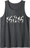 Cow Pattern Print Family Matching Birthday Shirts Cow Mom Birthday Family Matching Mothers Day Boy Girl Farm Tank Top - Dark