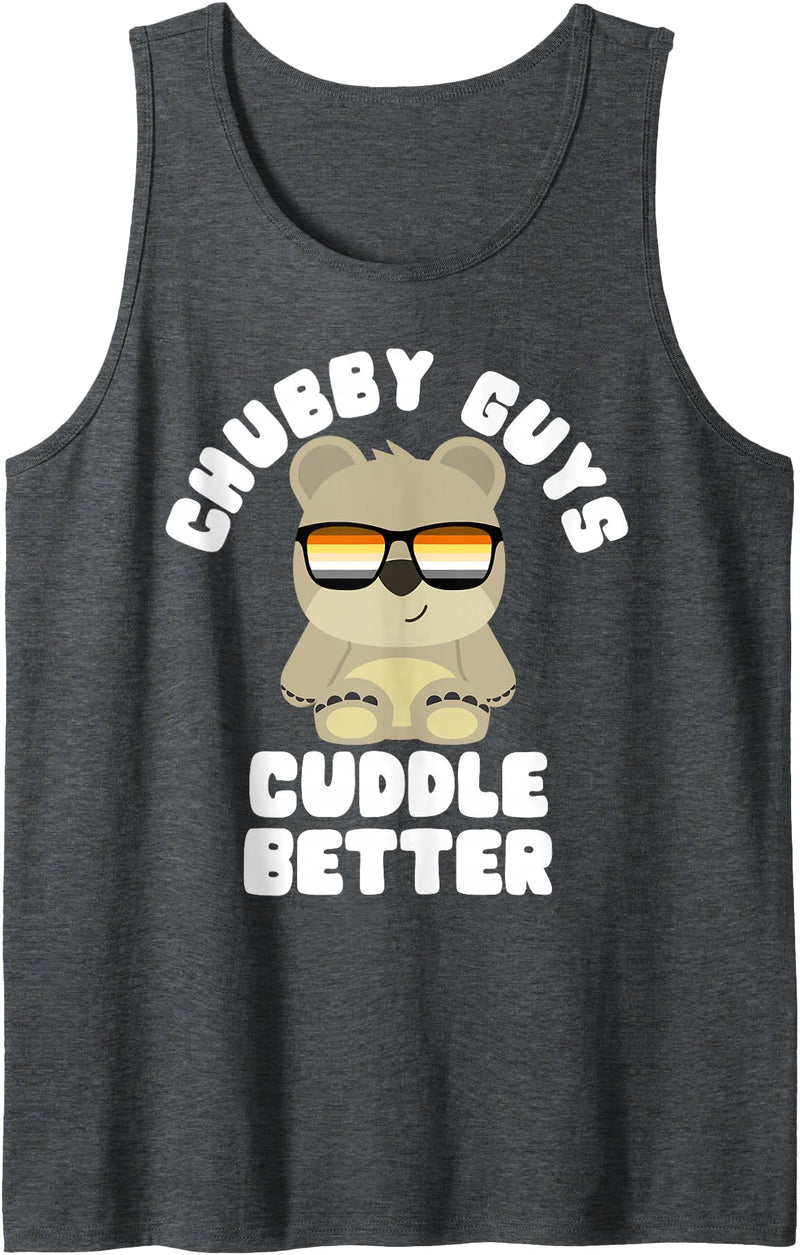 Bear Pride Community Co. Mens Cuddle Gay Bear Tank Top - Dark Heather Grey