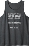 Horse Riding Gifts & Accessories Funny Horse Tank Top - Dark Heather Grey