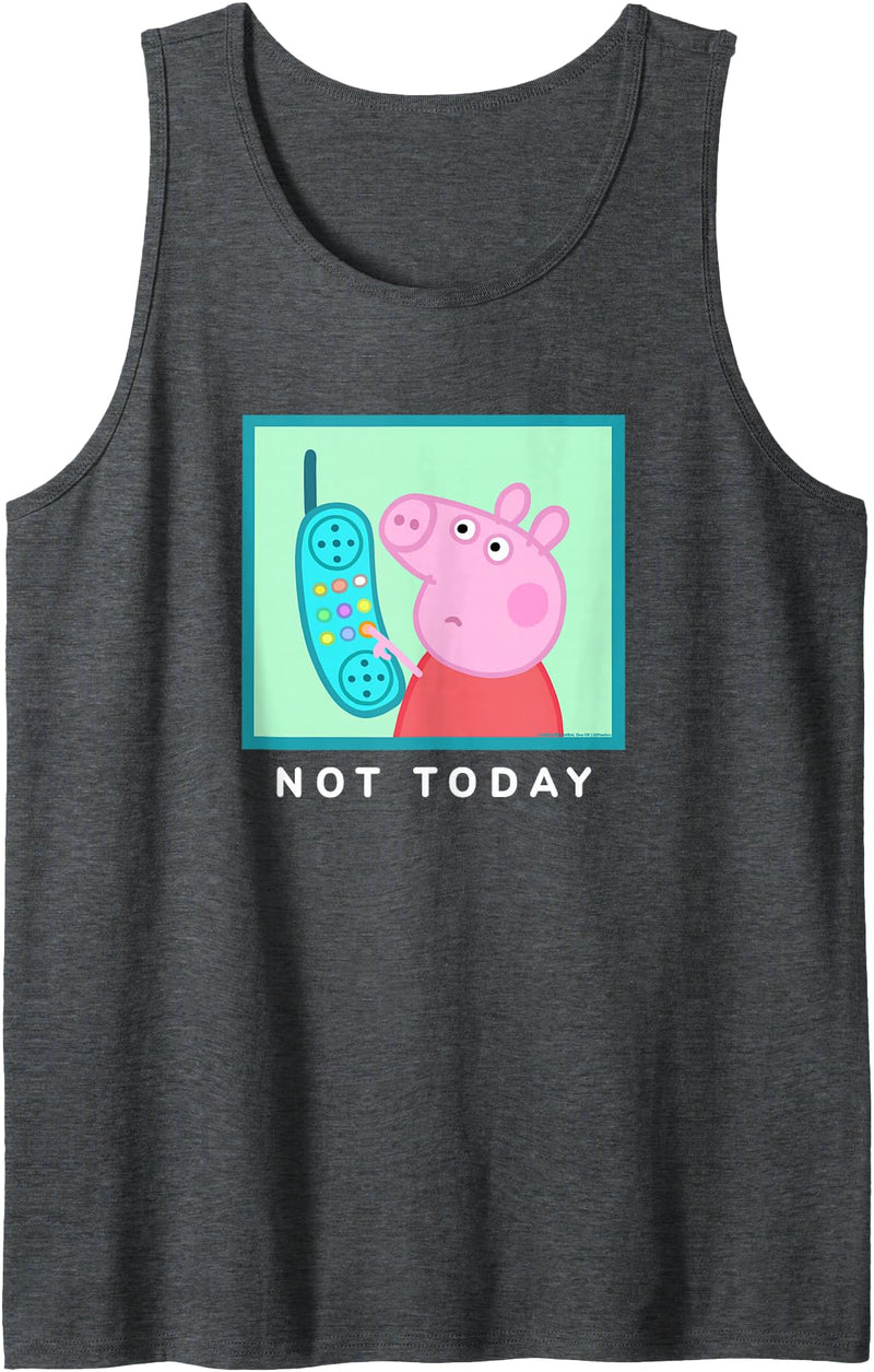 Peppa Pig Not Today Tank Top - Dark Heather Grey