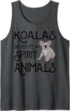 Vintage Koala Bear Lovers Gifts Koalas Are My Spirit Animals Gift Vintage Koala Bear Tank Top - Dark Heather Grey