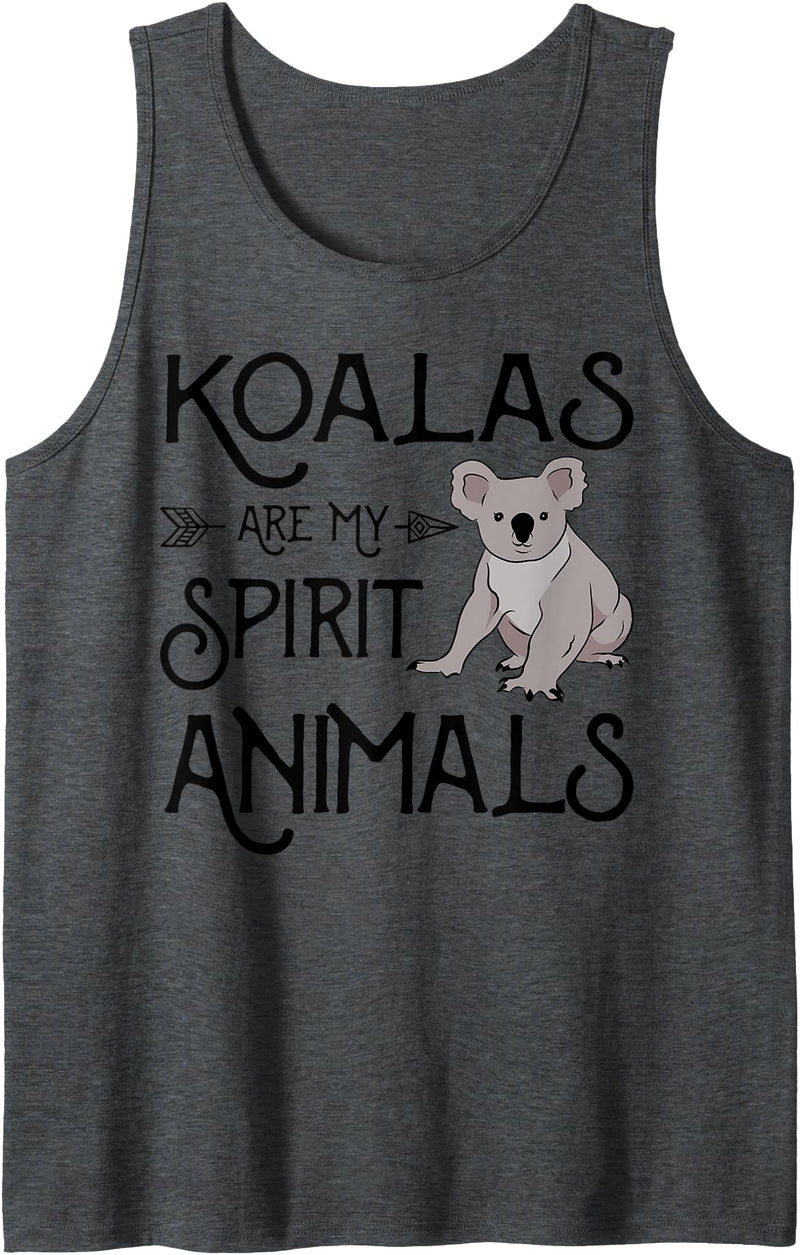 Vintage Koala Bear Lovers Gifts Koalas Are My Spirit Animals Gift Vintage Koala Bear Tank Top - Dark Heather Grey