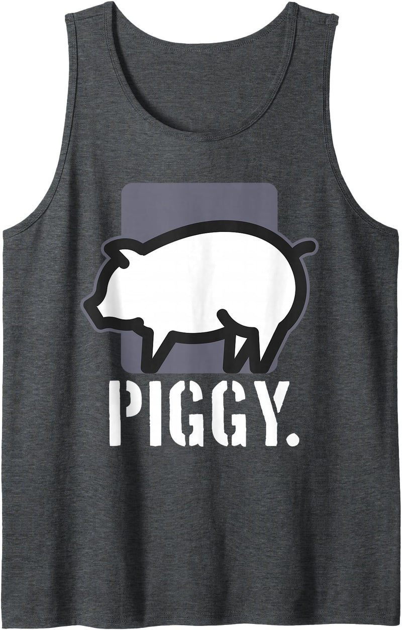Bear Daddy Mens Piggy - Gay Adult Mens Kink Sex Pig Fetish Funny Humor Tank Top - Dark Heather Grey