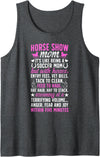 Funny Horse Show Mother For Mother's Day Horse Show Mom Funny Equestrian Mom Horse Show Mama Tank Top - Dark Heather Grey