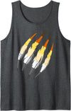 Bear Community Bear Brotherhood Gay Men Gifts Mens Bear Pride Claw Marks Gay Men LGBT Bear Flag Tank Top - Dark Heather Grey