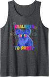 koalafied to Party Fun Animal pun new years party Koalafied To Party Fun Animal Pun Tank Top - Dark Heather Grey