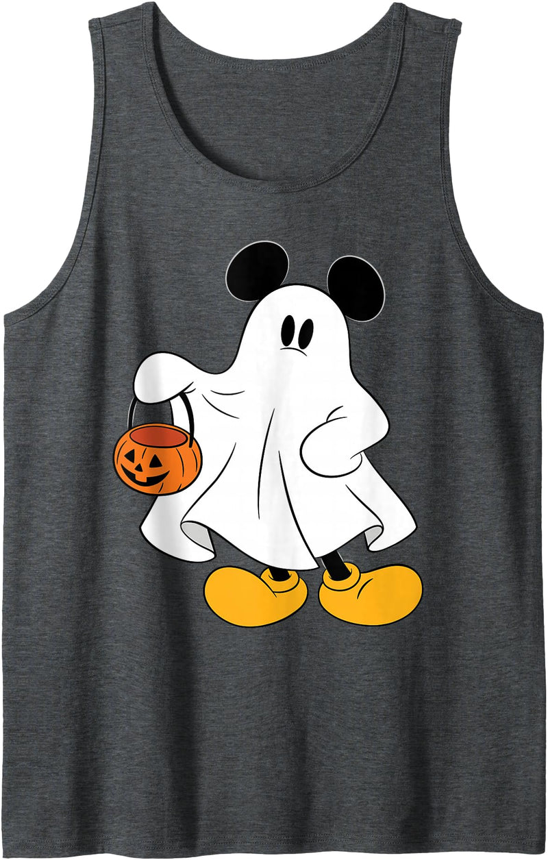 Disney Halloween Mickey Mouse Ghost Costume Trick-or-Treat Tank Top - Dark Heather Grey