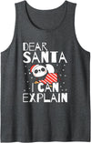 Panda Lover Xmas Panda Bear Christmas Panda Gift Santa Panda Lover Xmas Cute Animal Bear Christmas Panda Tank Top - Dark Heather Grey