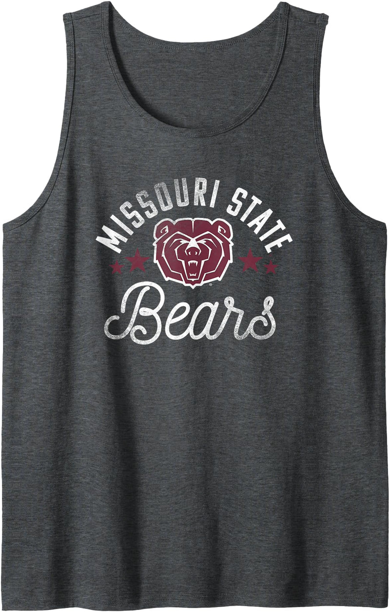 Campus Lab Missouri State University MSU Bears Logo Tank Top - Dark Heather Grey