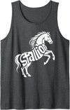 Stallion Design for Stallion Lovers Stallion Stuff Stylish Typography Equestrian Horse Stallion Tank Top - Dark Heather Grey