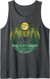 Grizzly Bear Camping Hiking Mountain Vintage Bear Forest Retro Wildlife Nature Tank Top - Dark Heather Grey