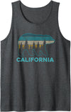Vintage California Souvenirs & Gifts California Bear Vintage Retro Nature Hiking Souvenir Gift Tank Top - Dark Heather Grey