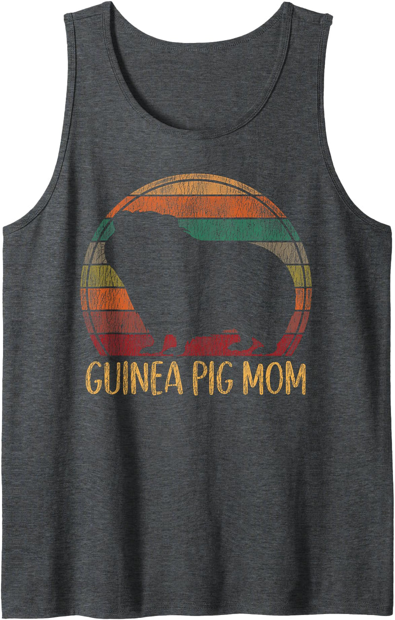 Cute Guinea Pig Lover HD0 Guinea Pig Retro Vintage Guinea Pig Mom Tank Top - Dark Heather Grey