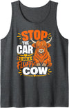 Stop the Car, I See a Fluffy Cow Tank Top - Dark Heather Grey