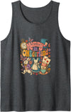 Alice Rabbit Mommy in Wonderland Tea Party Tank Top in Dark Heather Grey
