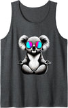 Koala bear yoga pose Designs Koala Bear Yoga Pose Tank Top - Dark Heather Grey