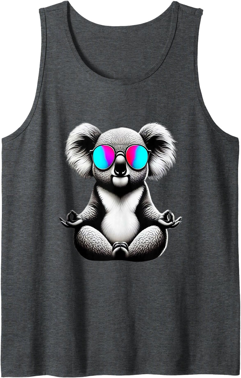 Koala bear yoga pose Designs Koala Bear Yoga Pose Tank Top - Dark Heather Grey