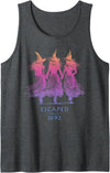 Escaped Since 1692 Halloween Escaped Since 1692 Funny Witch Halloween Design Tank Top - Dark Heather Grey
