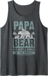"Papa Bear" Family Silhouette Tank Top