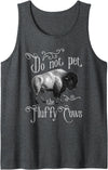 Bison Lover Shirts Do Not Pet The Fluffy Cows - Bison Buffalo Lover Wildlife Tank Top - Dark Heather Grey