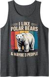 Polar Bear Gift Polar Bear Accessories & Stuff Cute Polar Bear Art for Men Women Kids Arctic Polar Bear Tank Top - Dark Heather Grey