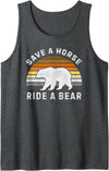 Bear Gay Pride by Content Design Studio Mens Bear Community, Bear Flag, Funny Gay Bear Pride Tank Top - Dark Heather Grey